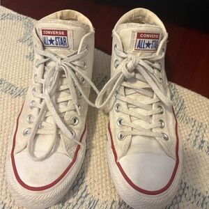 Women’s White Converse Mid Top